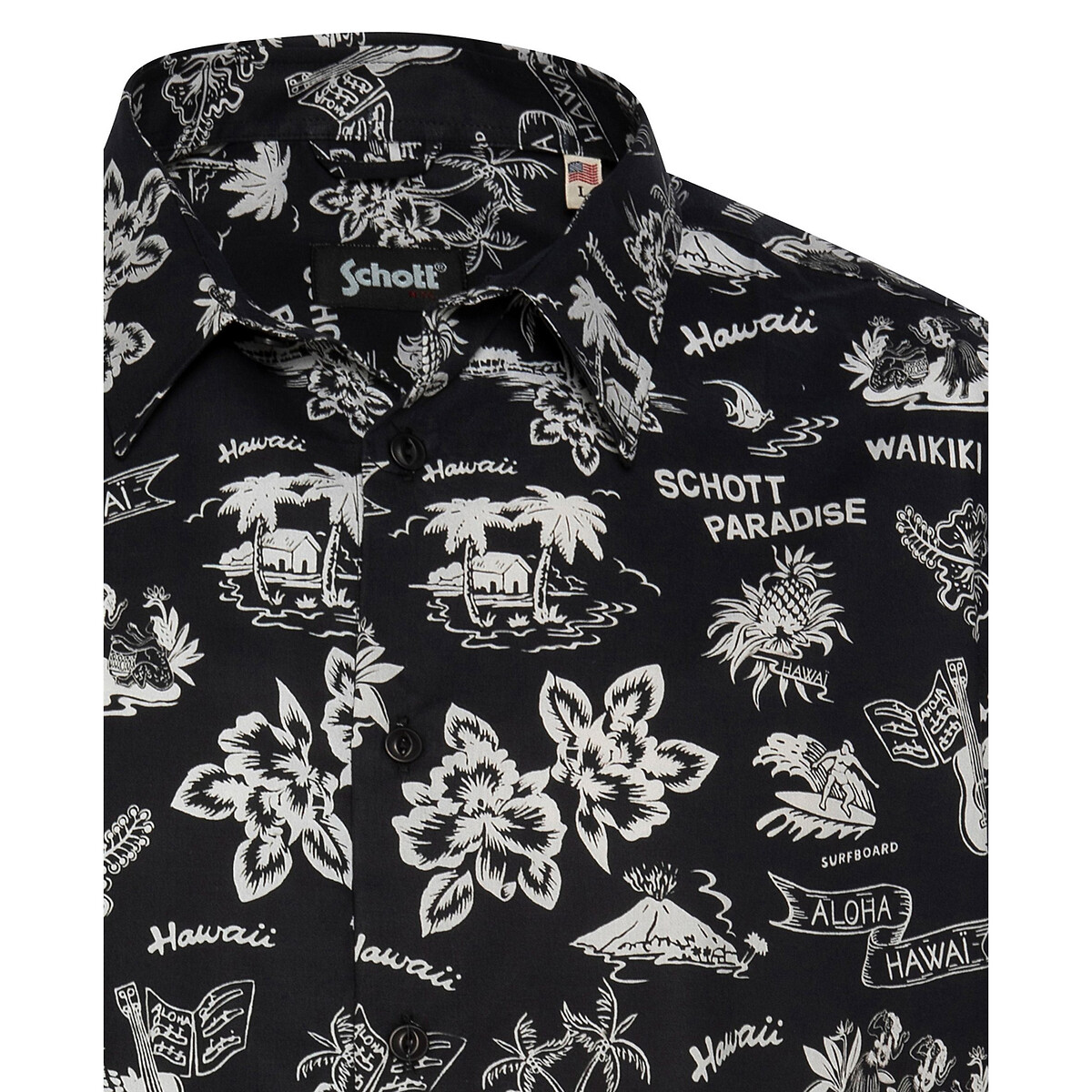 Рубашка из хлопка с принтом  XL черный LaRedoute, размер XL - фото 3