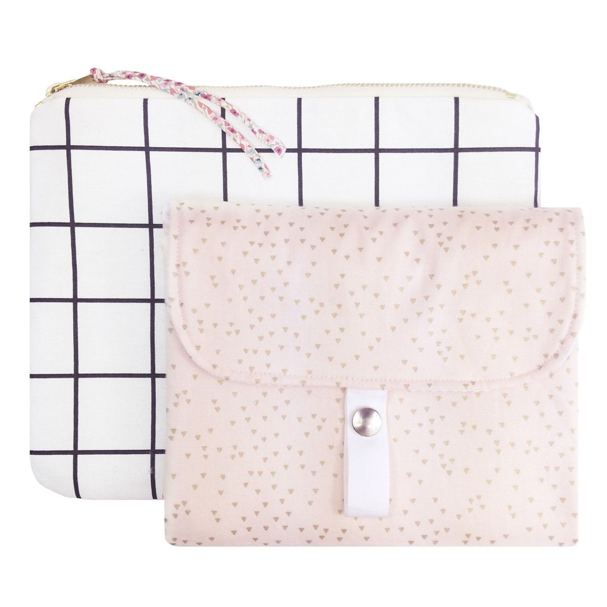 Pochette à langer en coton de fabrication française collection LUCE