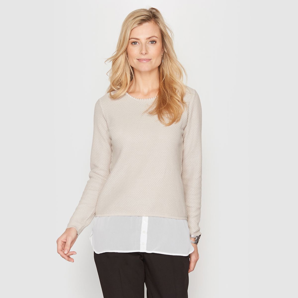Pull tunique, effet 2 en 1