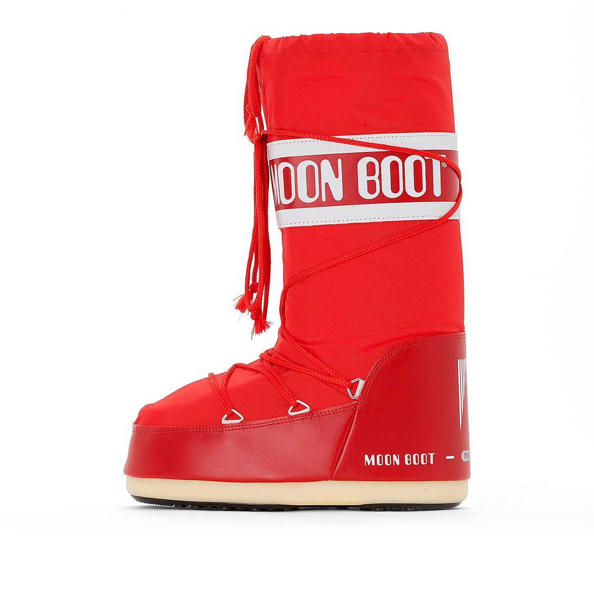 Нейлон сапоги. Moon Boot. Детали сапога. Moon Boot Red. Moon Boot nylon.