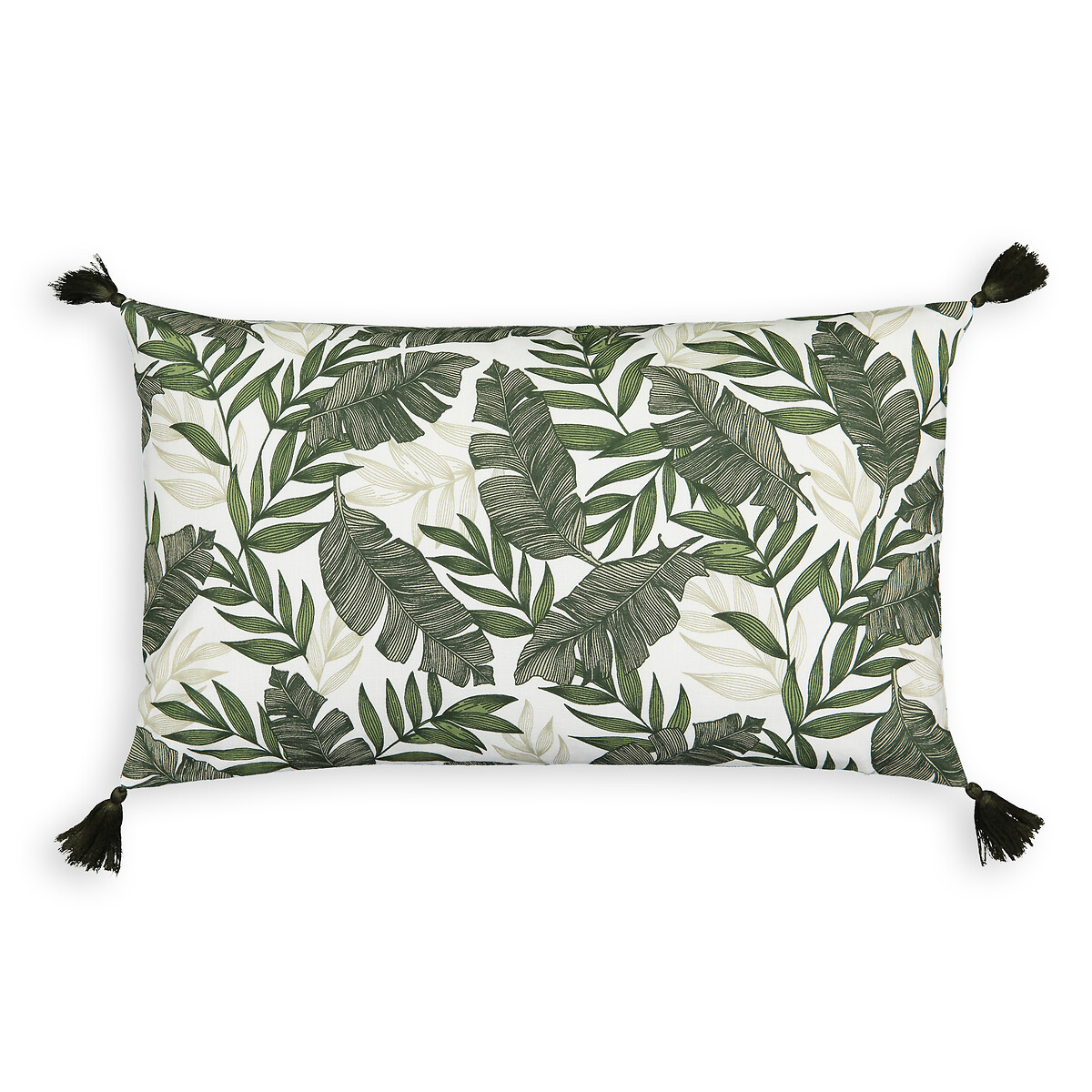 Чехол LA REDOUTE INTERIEURS На подушку прямоугольный Palma 50 x 30 см зеленый, размер 50 x 30 см - фото 1