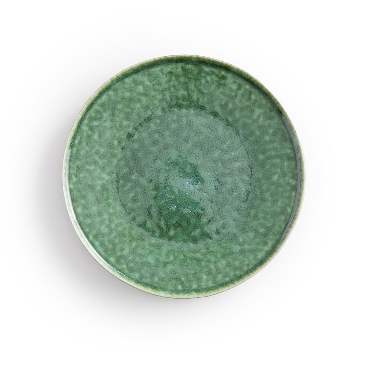 Комплект из четырех тарелок десертных из керамики с отражающей эмалью Obidos  единый размер зеленый