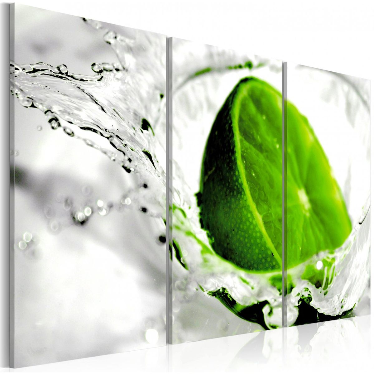 Tableau Triptyque - Lime rafraîchissante