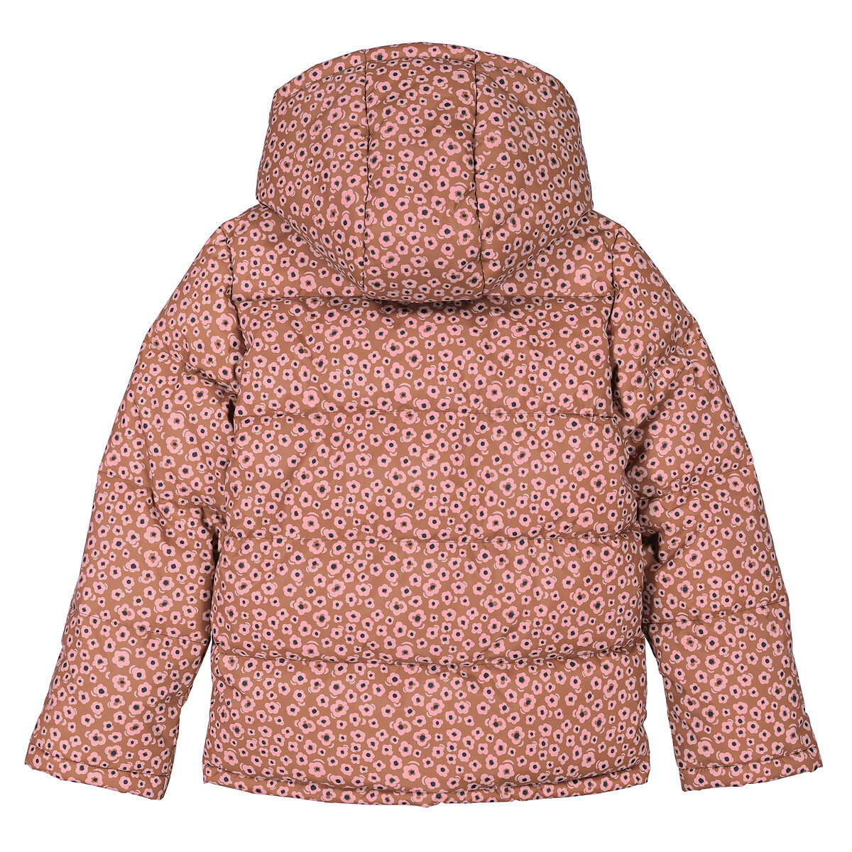 Куртка Стеганая утепленная с капюшоном цветочный принт 7 лет - 120 см каштановый LaRedoute, размер 7 лет - 120 см - фото 5