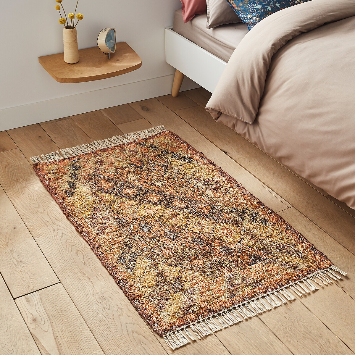 

Коврик LA REDOUTE INTERIEURS, Разноцветный, Прикроватный из хлопка и джута Serena 60 x 110 см разноцветный
