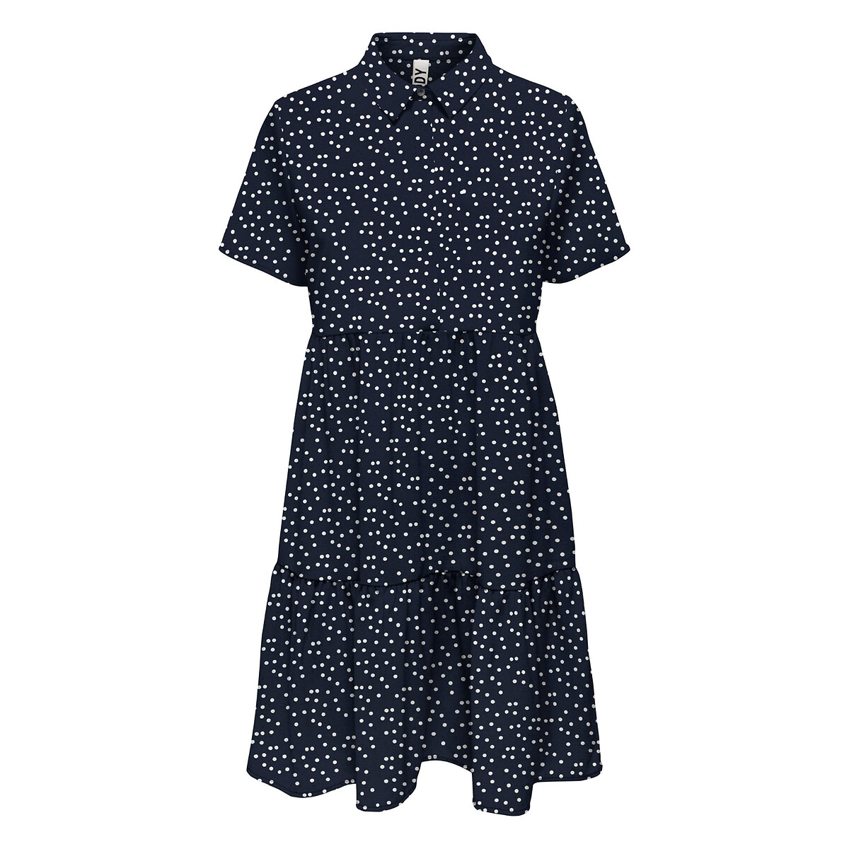 Платье-рубашка С короткими рукавами принт в горошек 48 синий LaRedoute, размер 48 - фото 1