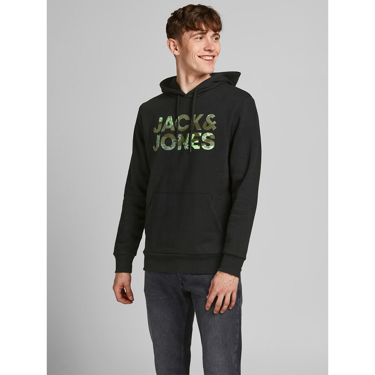 

Свитшот JACK & JONES, Черный, С капюшоном Soldier S черный