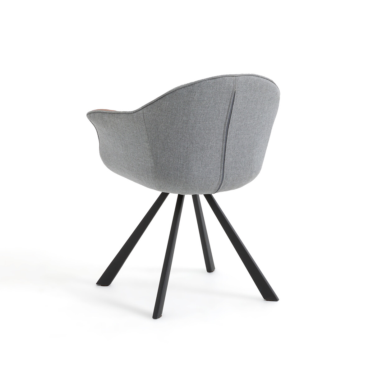 Кресло La Redoute Обеденное из двух материалов BIFACE единый размер серый - фото 4