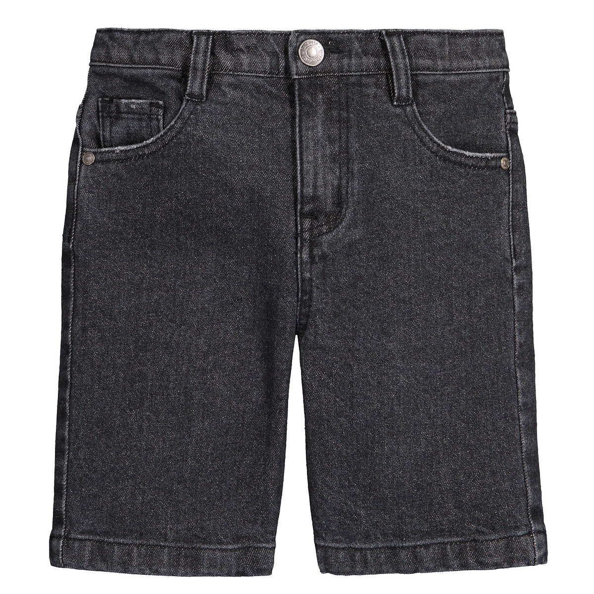 Бермуды Из джинсовой ткани 4 черный LaRedoute, размер 4 - фото 3
