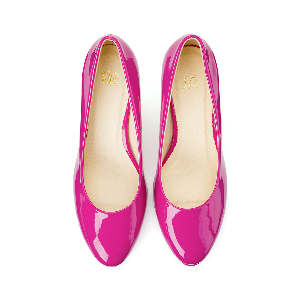 Туфли-лодочки LA REDOUTE COLLECTIONS PLUS На широком каблуке для широкой стопы размер 38-45 43 розовый - фото 3