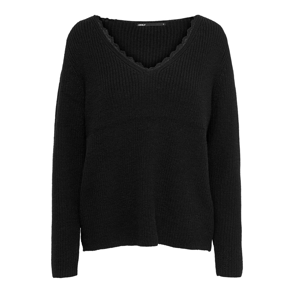 Пуловер La Redoute С V-образным вырезом из плотного трикотажа XS черный, размер XS - фото 5