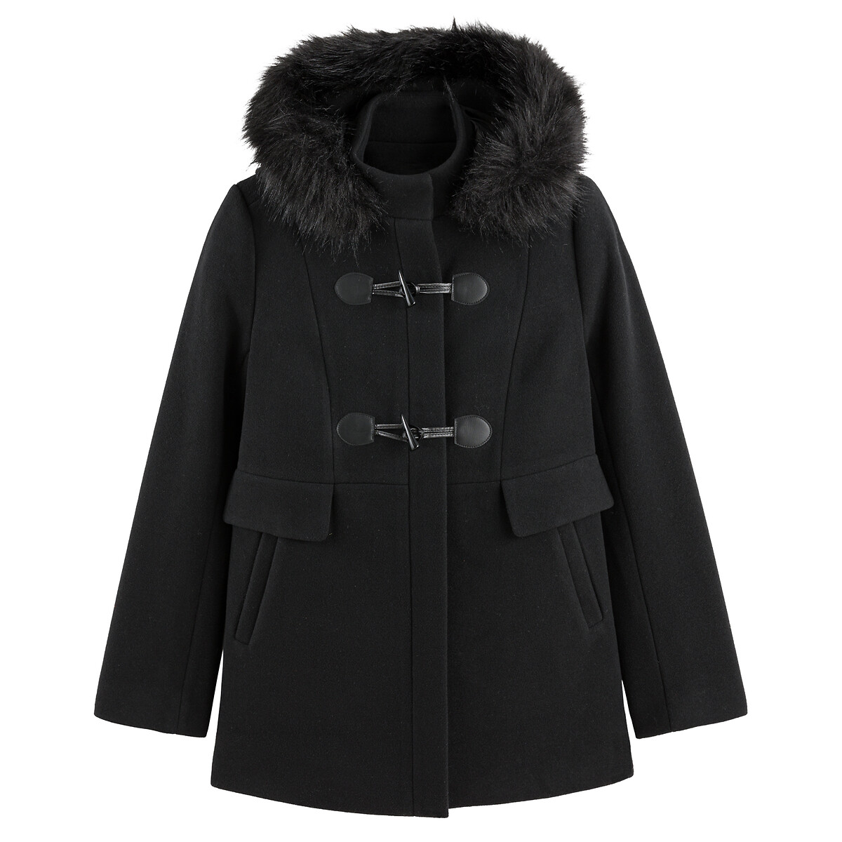 Короткое Пальто с капюшоном 34 (FR) - 40 (RUS) черный LaRedoute, размер 34 (FR) - 40 (RUS) Короткое Пальто с капюшоном 34 (FR) - 40 (RUS) черный - фото 5