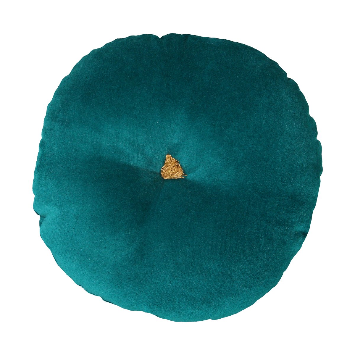 Подушка LaRedoute Круглая из велюра Paula диаметр 35 см зеленый, размер диаметр 35 см