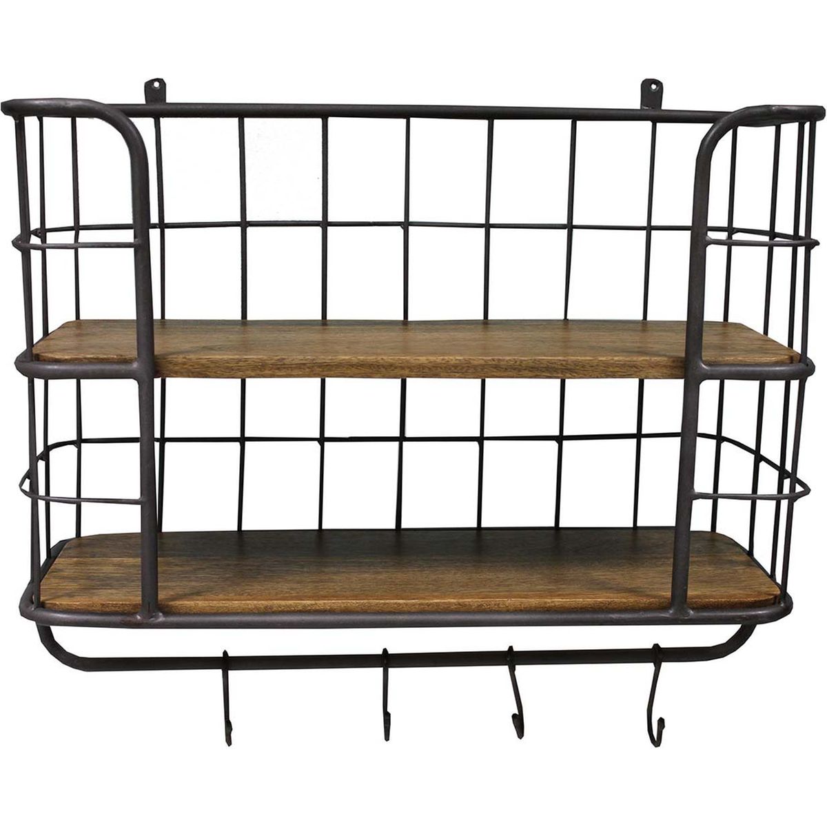Etagère murale avec porte manteaux