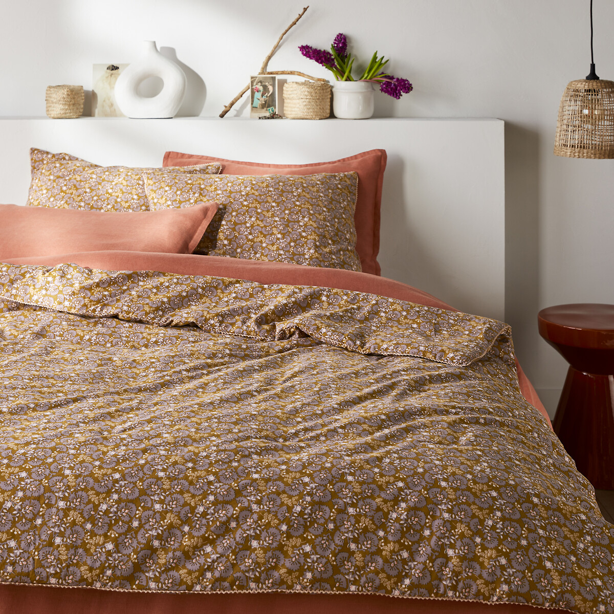 Одеяло из осветленного хлопка Jadav 90 x 190 см разноцветный перина с принтом из осветленного хлопка eudice 90 x 190 см разноцветный