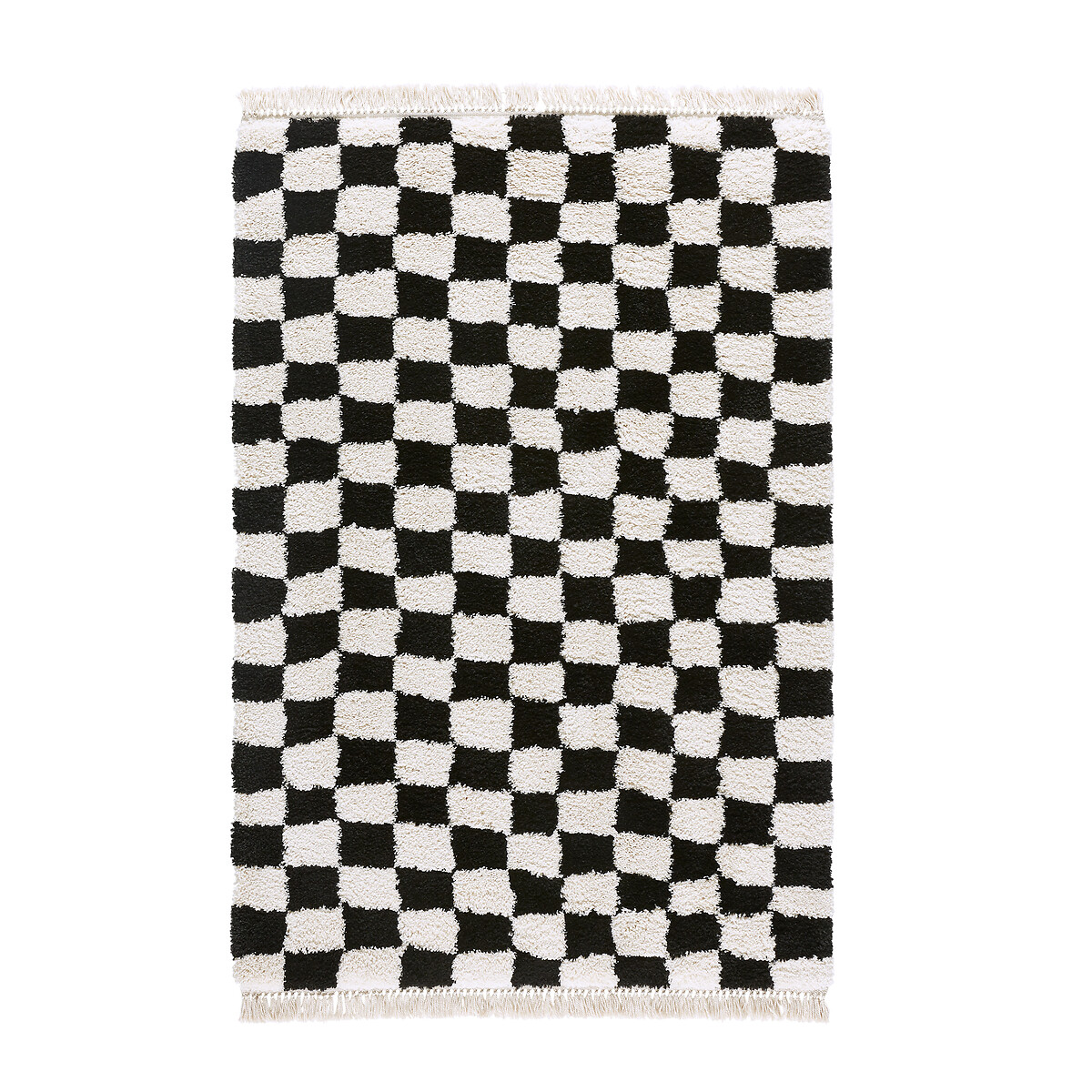 Ковер С шахматным принтом Danito 160 x 230 см черный LaRedoute, размер 160 x 230 см - фото 2