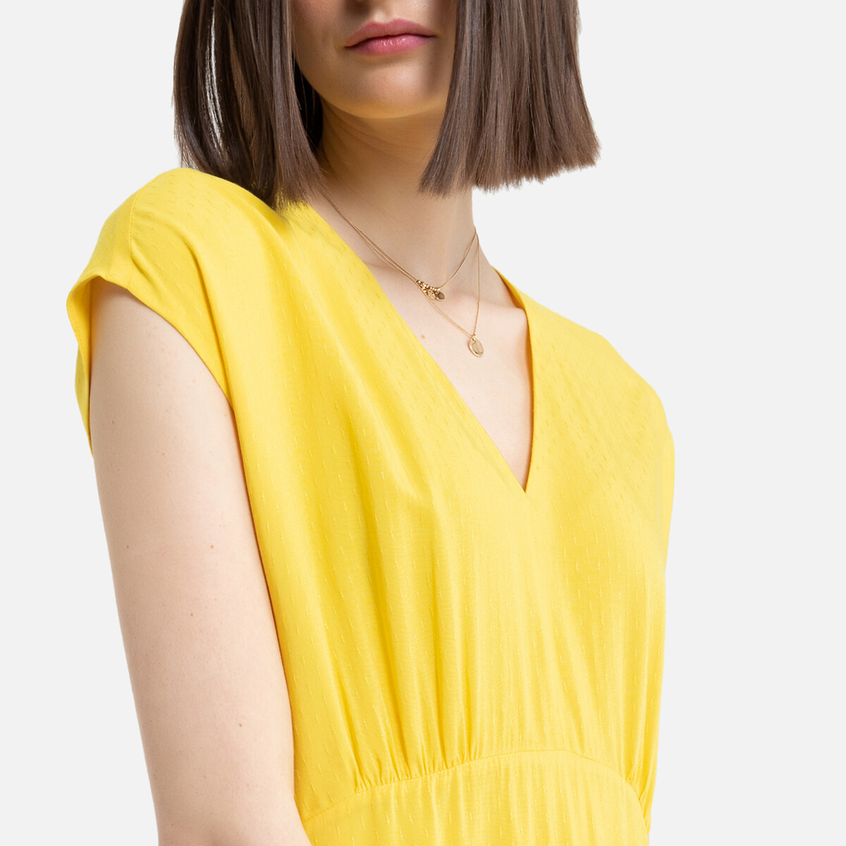 Платье La Redoute Длинное без рукавов 36 (FR) - 42 (RUS) желтый, размер 36 (FR) - 42 (RUS) Длинное без рукавов 36 (FR) - 42 (RUS) желтый - фото 2