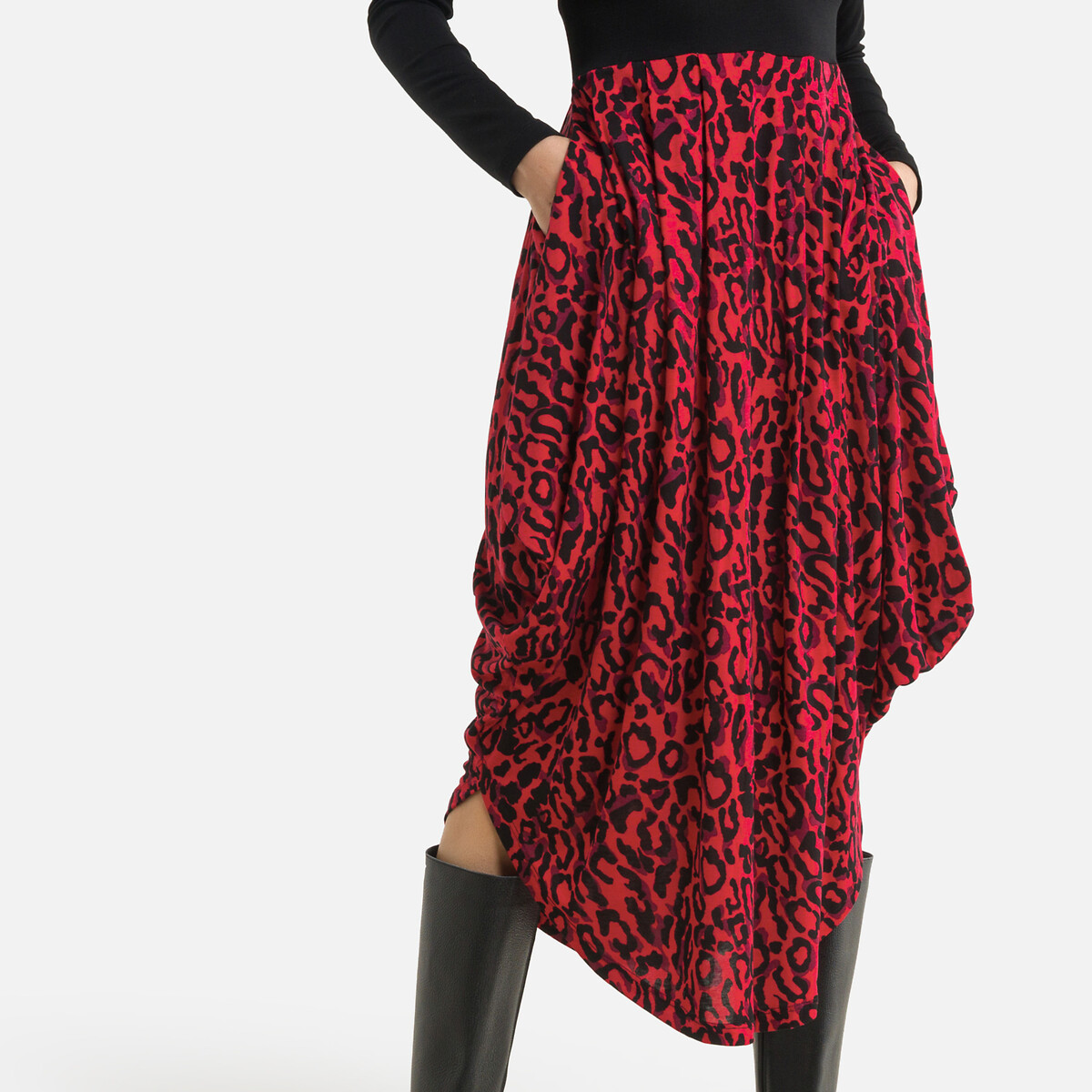 Платье JOE BROWNS Длинное расклешенное с цветочным принтом 50 черный, размер 50 - фото 3