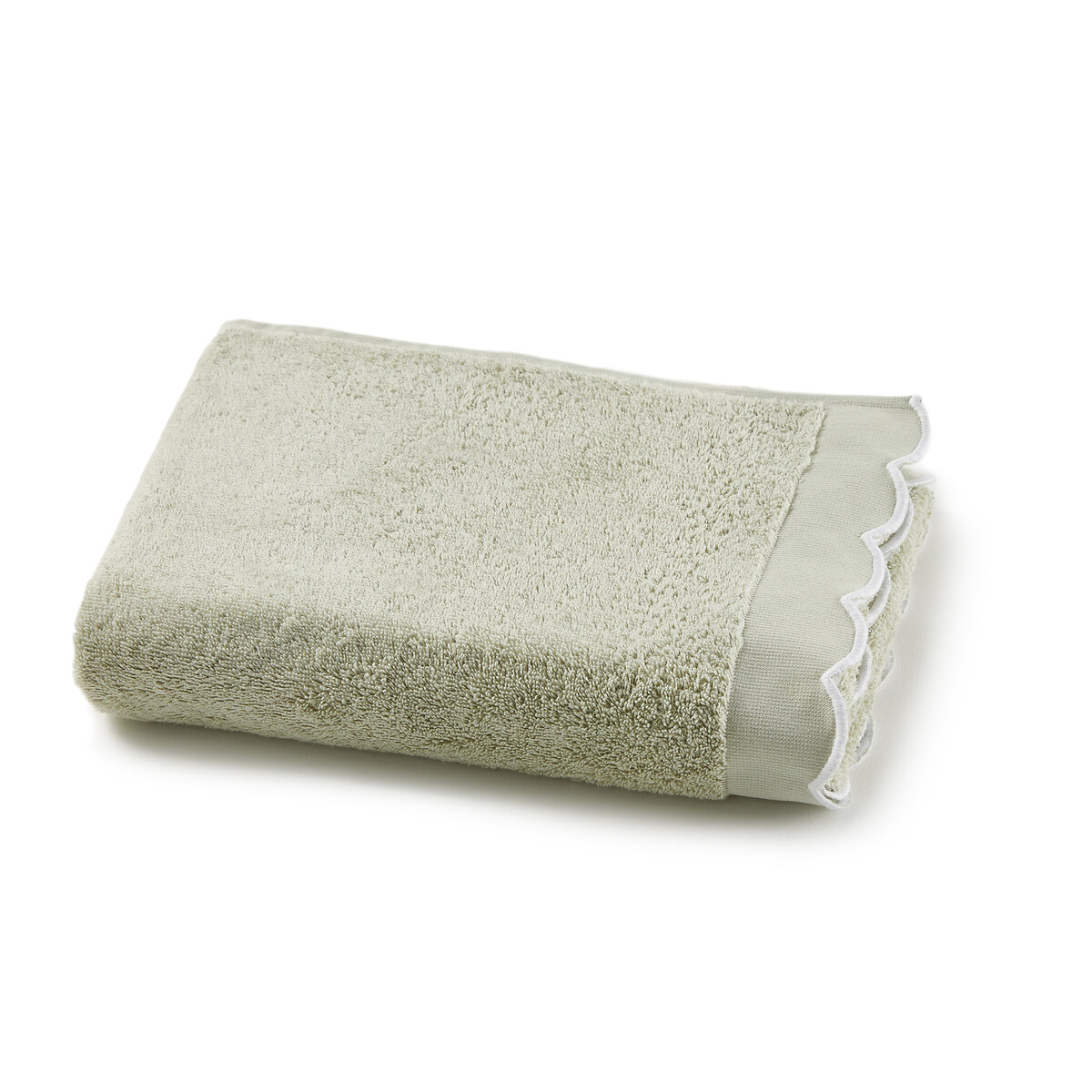 Полотенце банное махровое однотонное 500 гм Antoinette 50 x 100 см зеленый полотенце laredoute полотенце банное 600 гм качество best 100 x 150 см зеленый