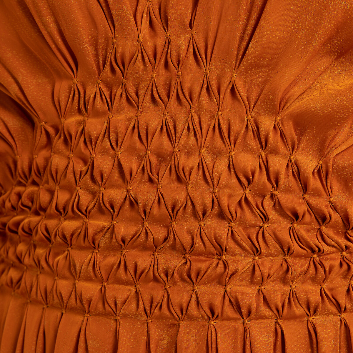 Платье La Redoute Струящееся со сборками без рукавов AVA S оранжевый, размер S - фото 4