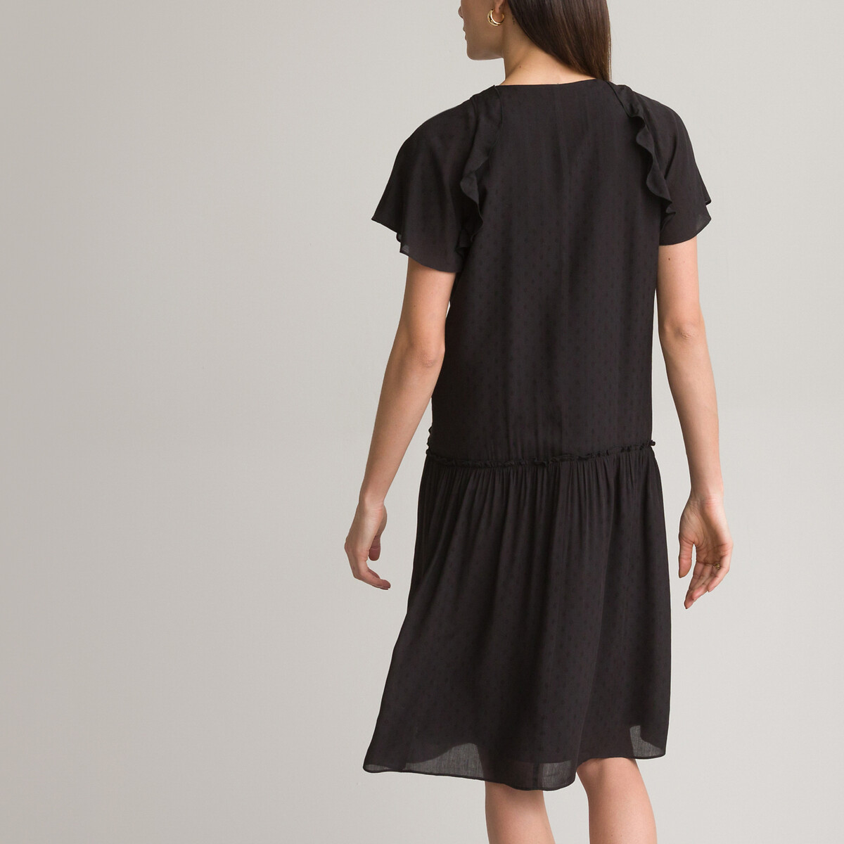 Платье ANNE WEYBURN Расклешенное средней длины с короткими рукавами 54 черный, размер 54 - фото 4