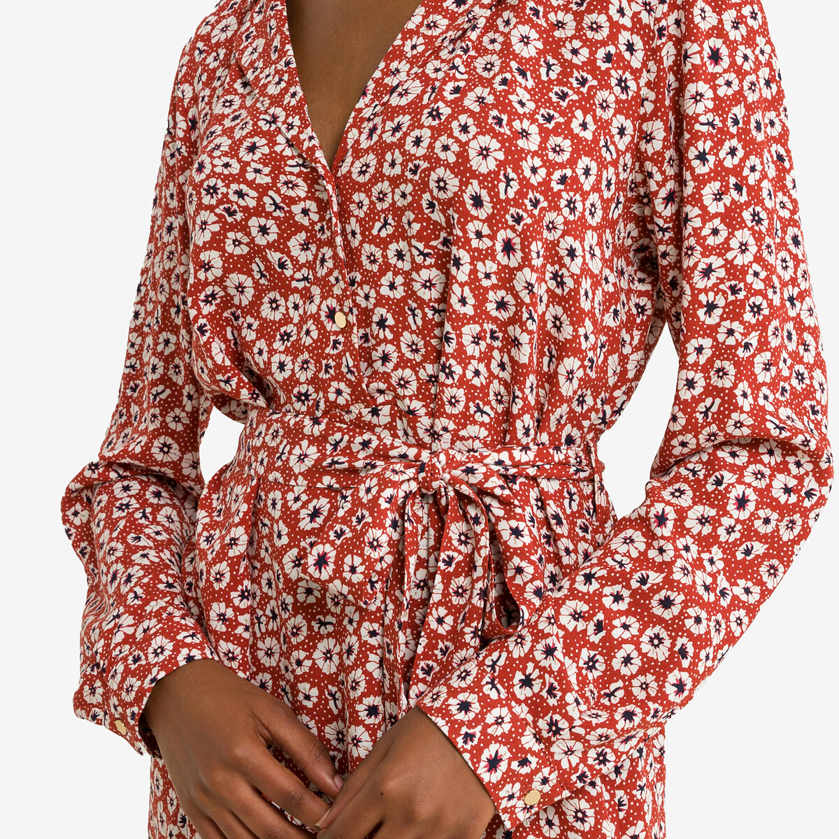 Платье Короткое с принтом XL красный LaRedoute, размер XL - фото 3
