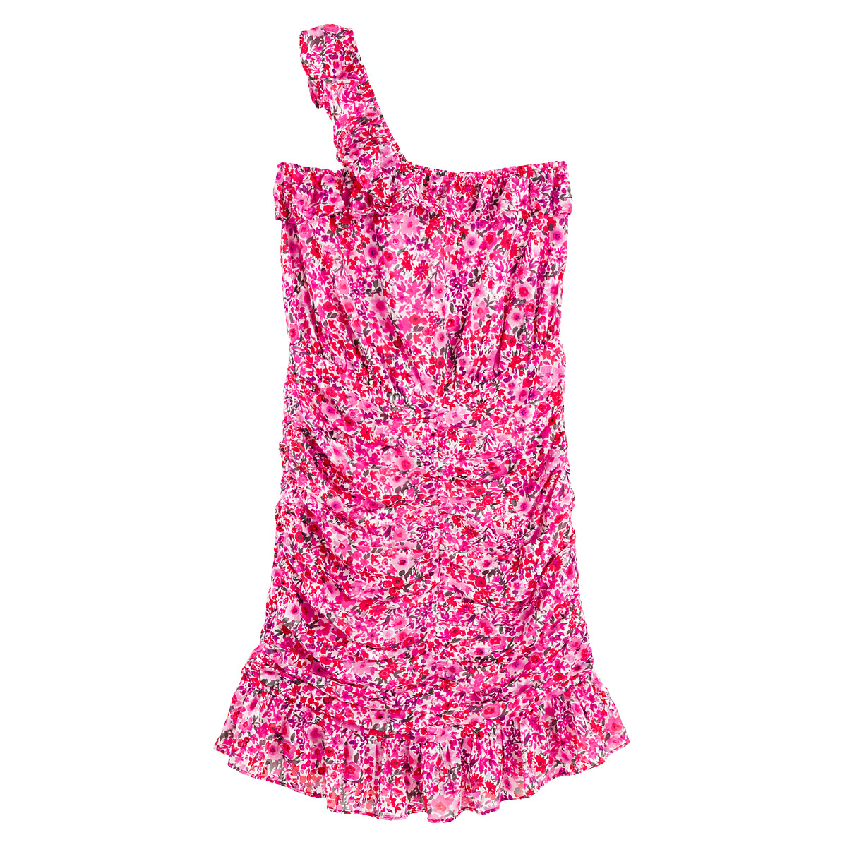 Асимметричное LA REDOUTE COLLECTIONS Платье на одной бретели с цветочным принтом 42 разноцветный, размер 42 - фото 5