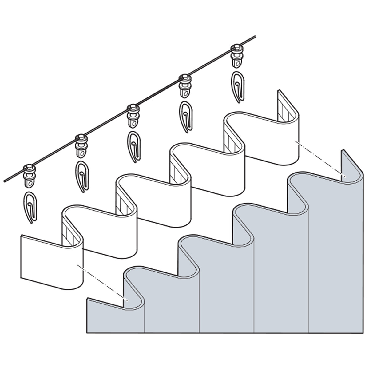 Комплект из 20 крючков-улиток для штор с тесьмой со сборками  единый размер серый LaRedoute - фото 2