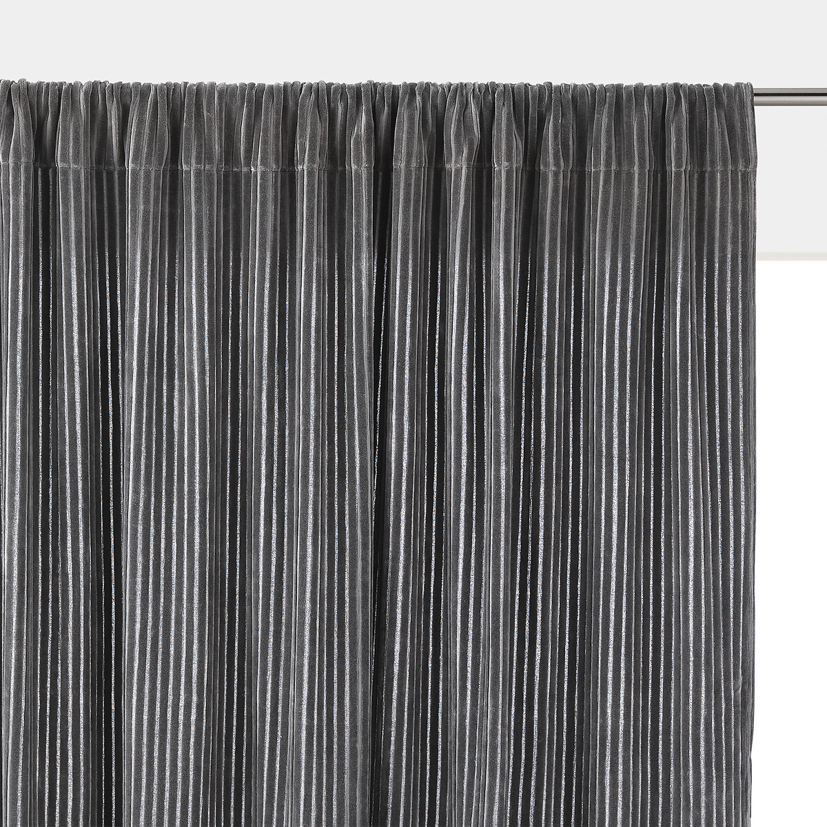 

Штора LaRedoute, Серый, Штора Из рифленого велюра Corduroy 180 x 135 см серый