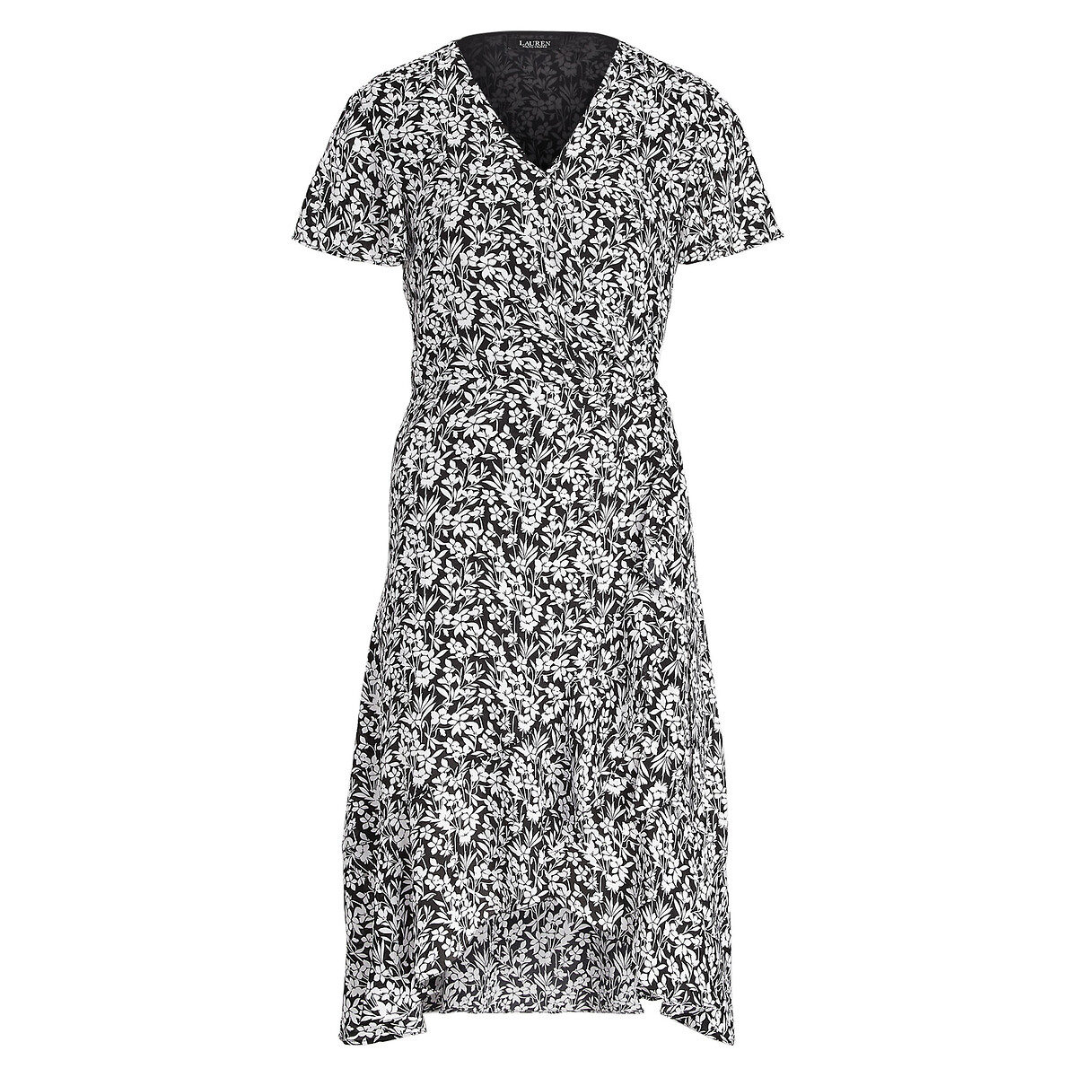 Платье LAUREN RALPH LAUREN С рисунком и короткими рукавами 48 черный, размер 48 - фото 5