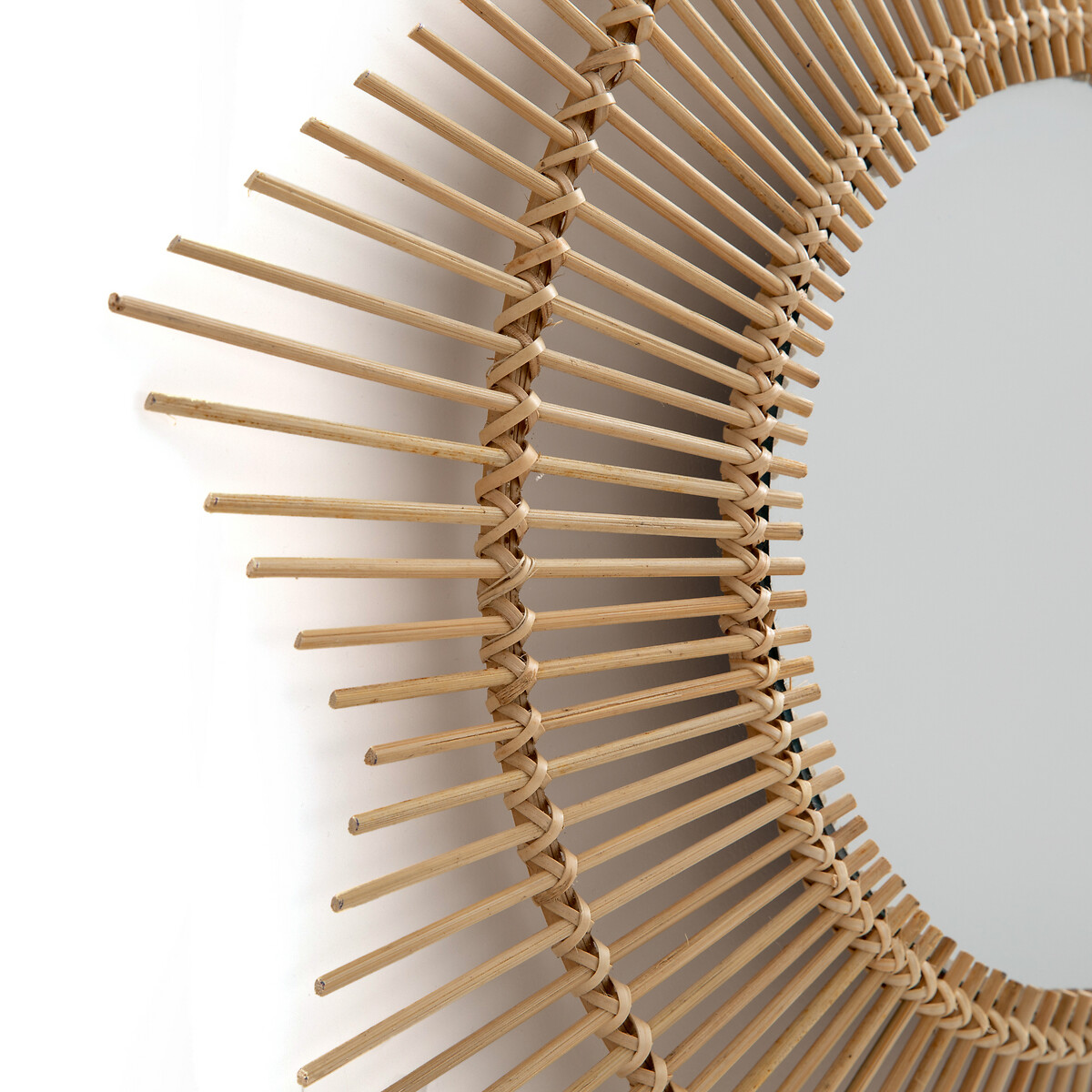 Зеркало LaRedoute Выпуклое из бамбука в форме солнца 60 Nogu единый размер бежевый - фото 2