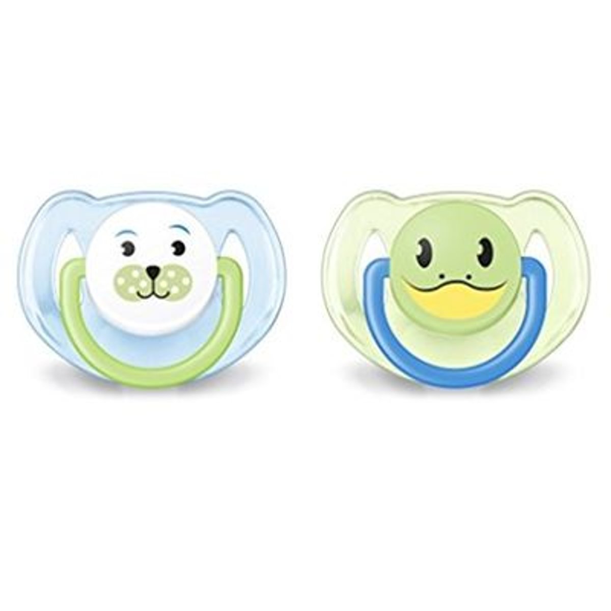 Lot de 2 Sucettes animaux 6/18 mois Ours et Grenouille - Philips Avent