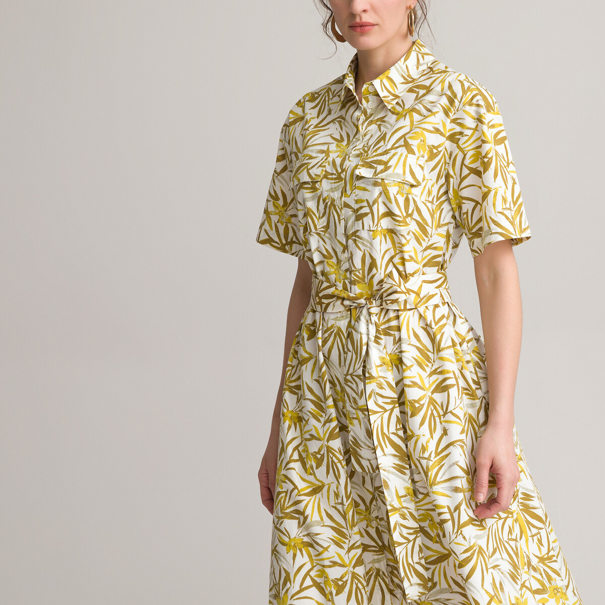 Платье ANNE WEYBURN Длинное расклешенное с принтом короткие рукава 56 разноцветный, размер 56 - фото 2