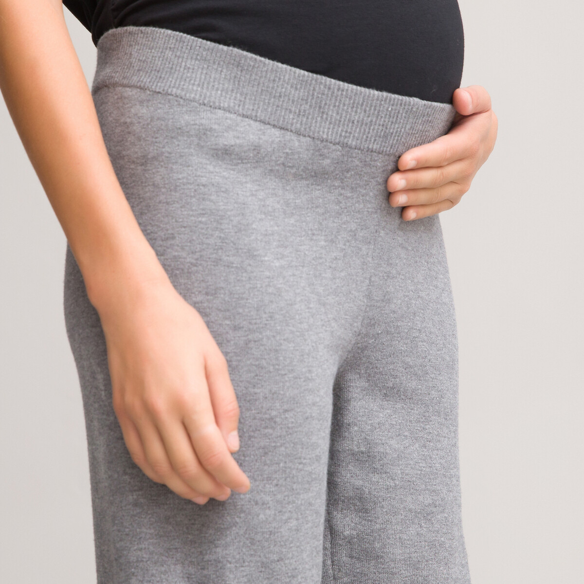Брюки LaRedoute Для периода беременности из мягкого джерси XL серый, размер XL - фото 3