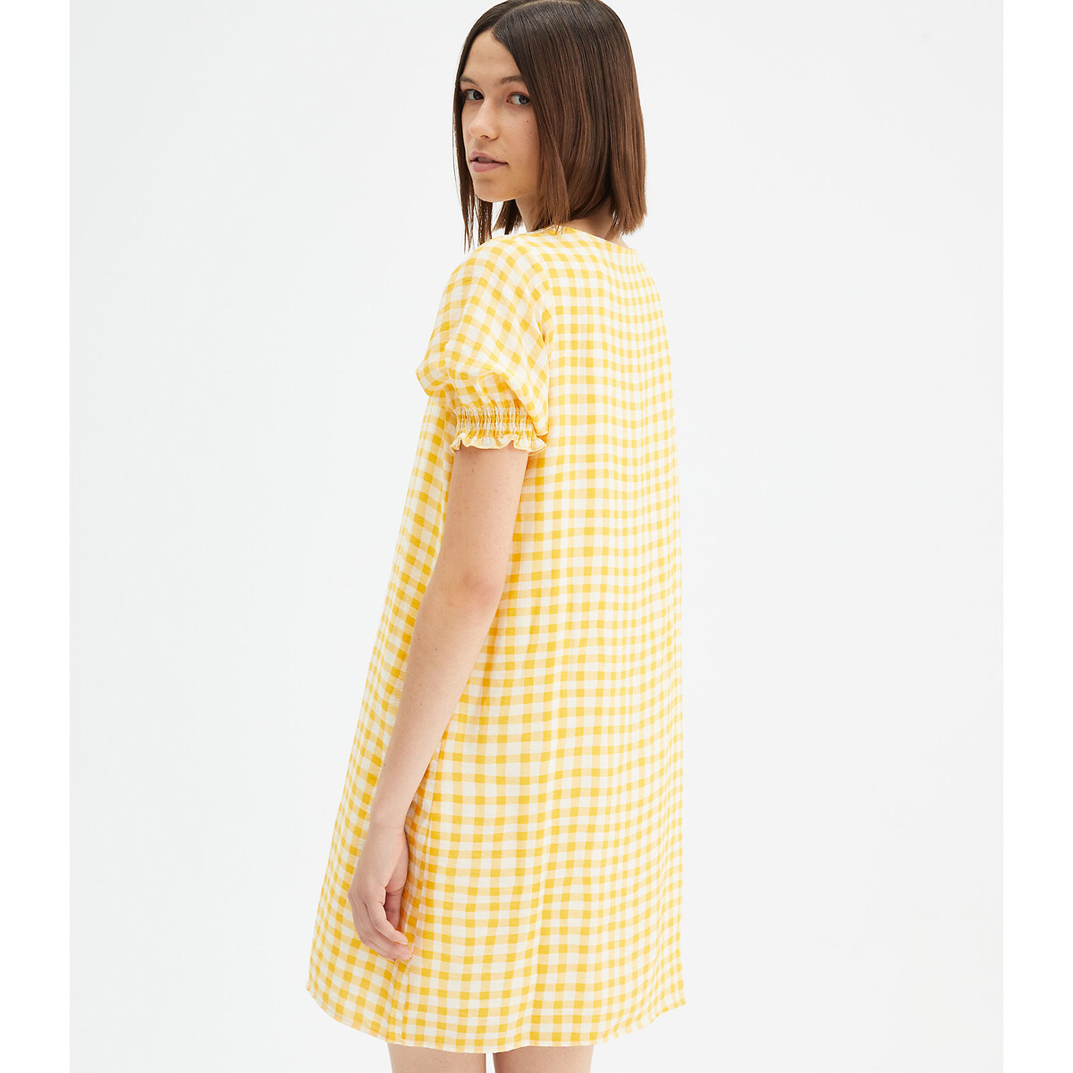 Платье Короткое принт виши XL желтый LaRedoute, размер XL - фото 4