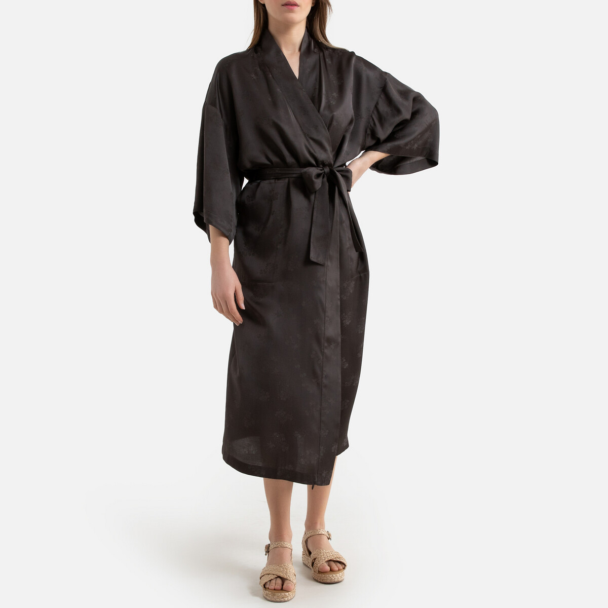 Жакет-кимоно LaRedoute Широкого покроя GITAKA XS/S черный, размер XS/S