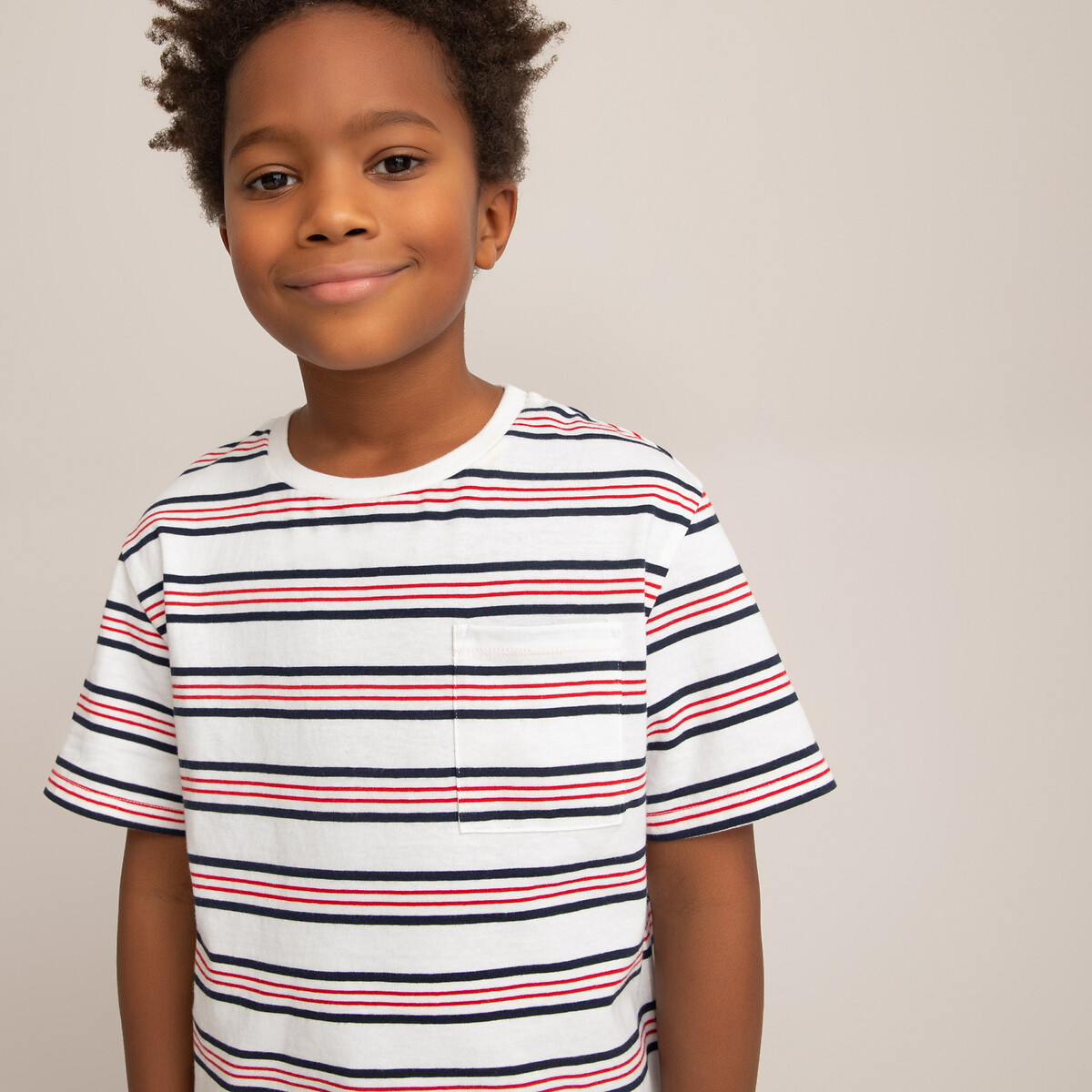

Футболка LA REDOUTE COLLECTIONS, Белый, С круглым вырезом в полоску 3-14 лет 4 года - 102 см белый