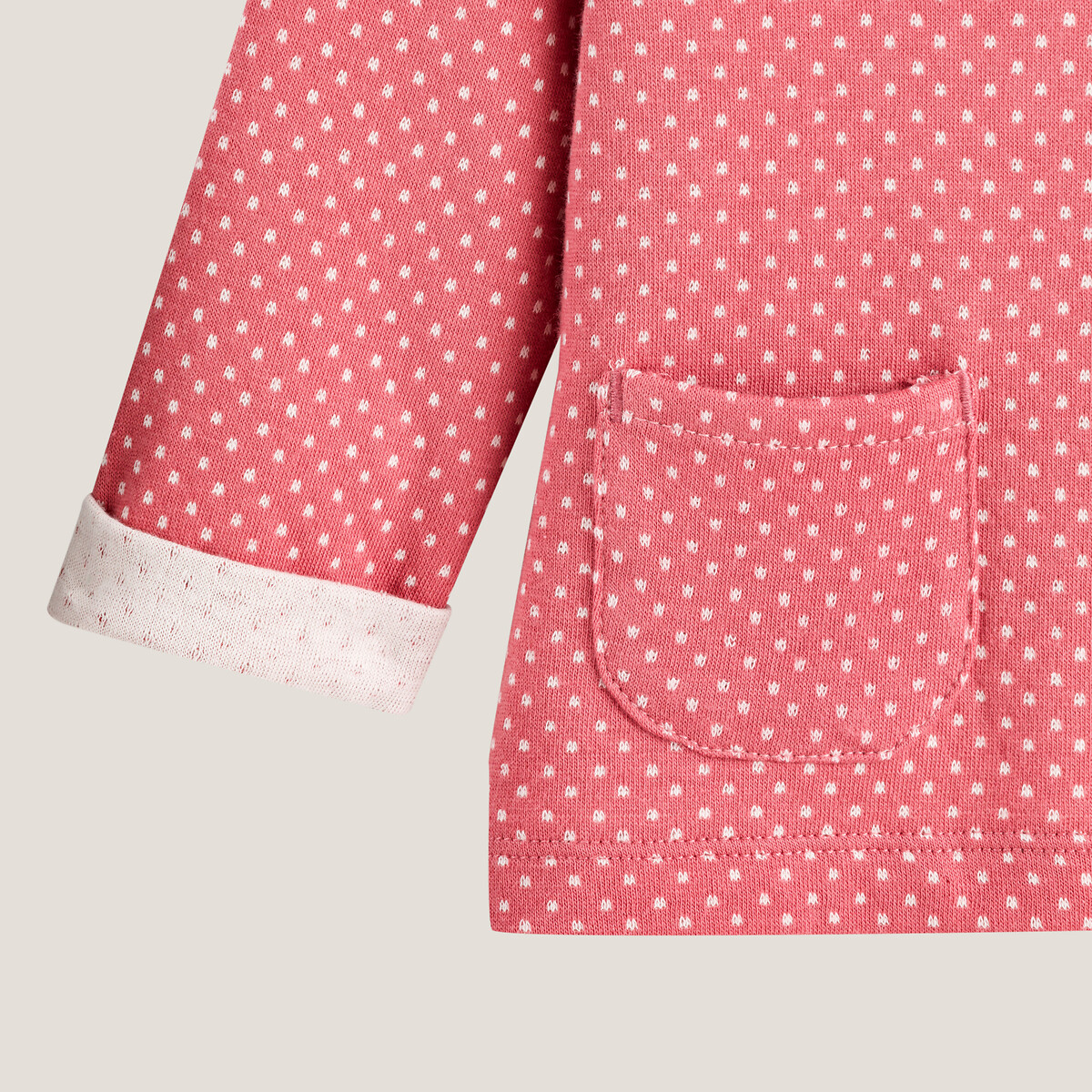 Комплект из 2 вещей футболка LA REDOUTE COLLECTIONS шаровары с принтом в горошек 2 года - 86 см розовый, размер 2 года - 86 см - фото 3