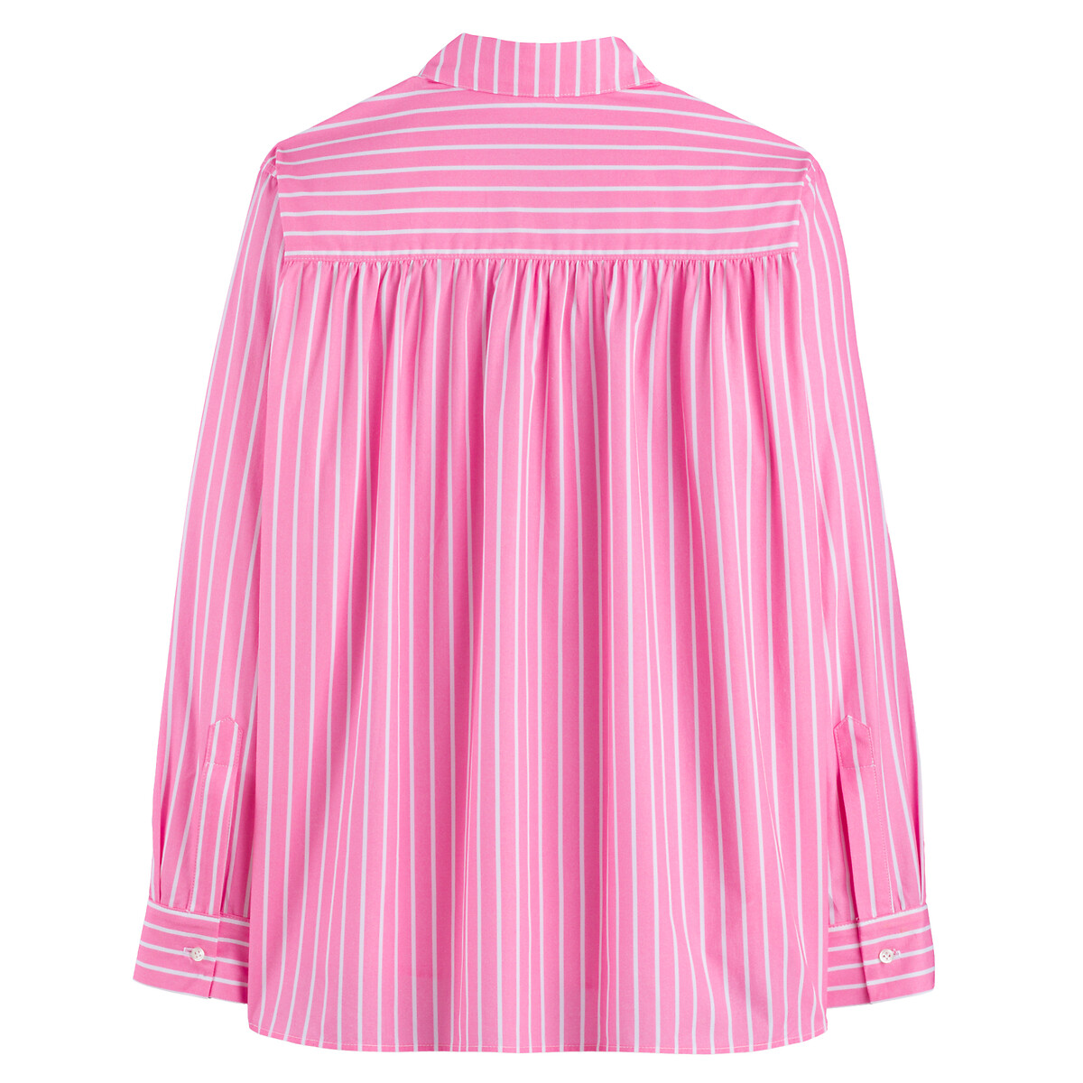 Рубашка В полоску с длинными рукавами 34 (FR) - 40 (RUS) розовый LaRedoute, размер 34 (FR) - 40 (RUS) Рубашка В полоску с длинными рукавами 34 (FR) - 40 (RUS) розовый - фото 3