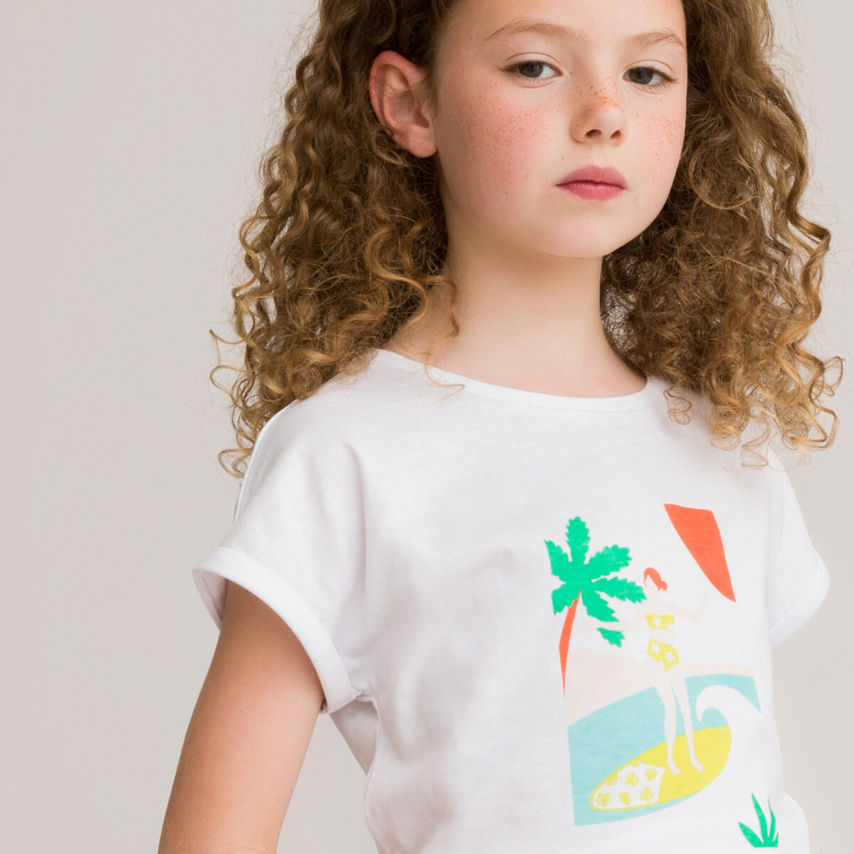 

Футболка LA REDOUTE COLLECTIONS, Белый, С бантиком спереди биохлопок 3-12 лет 6 белый