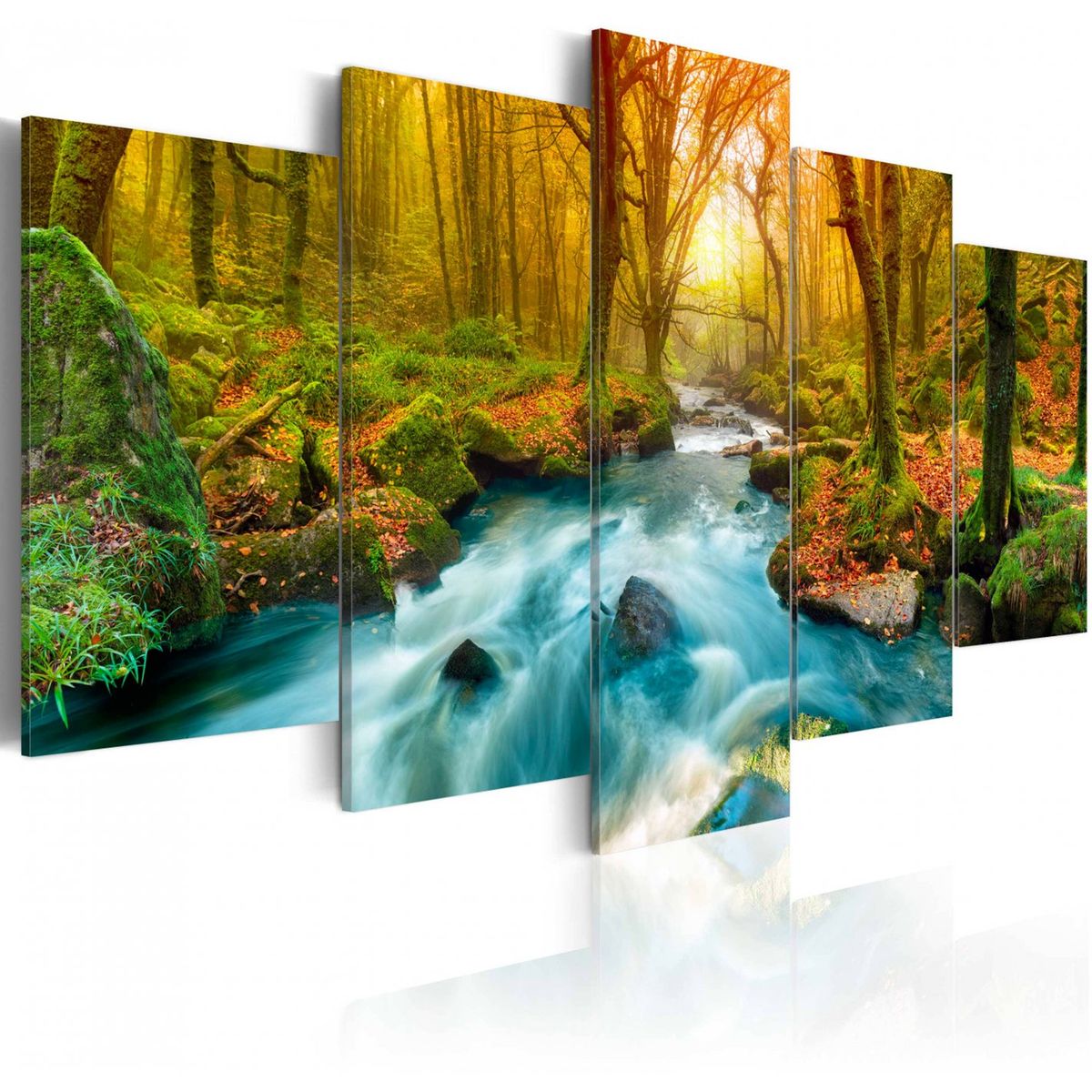 Tableau - 5 tableaux - Matin sur la rivière