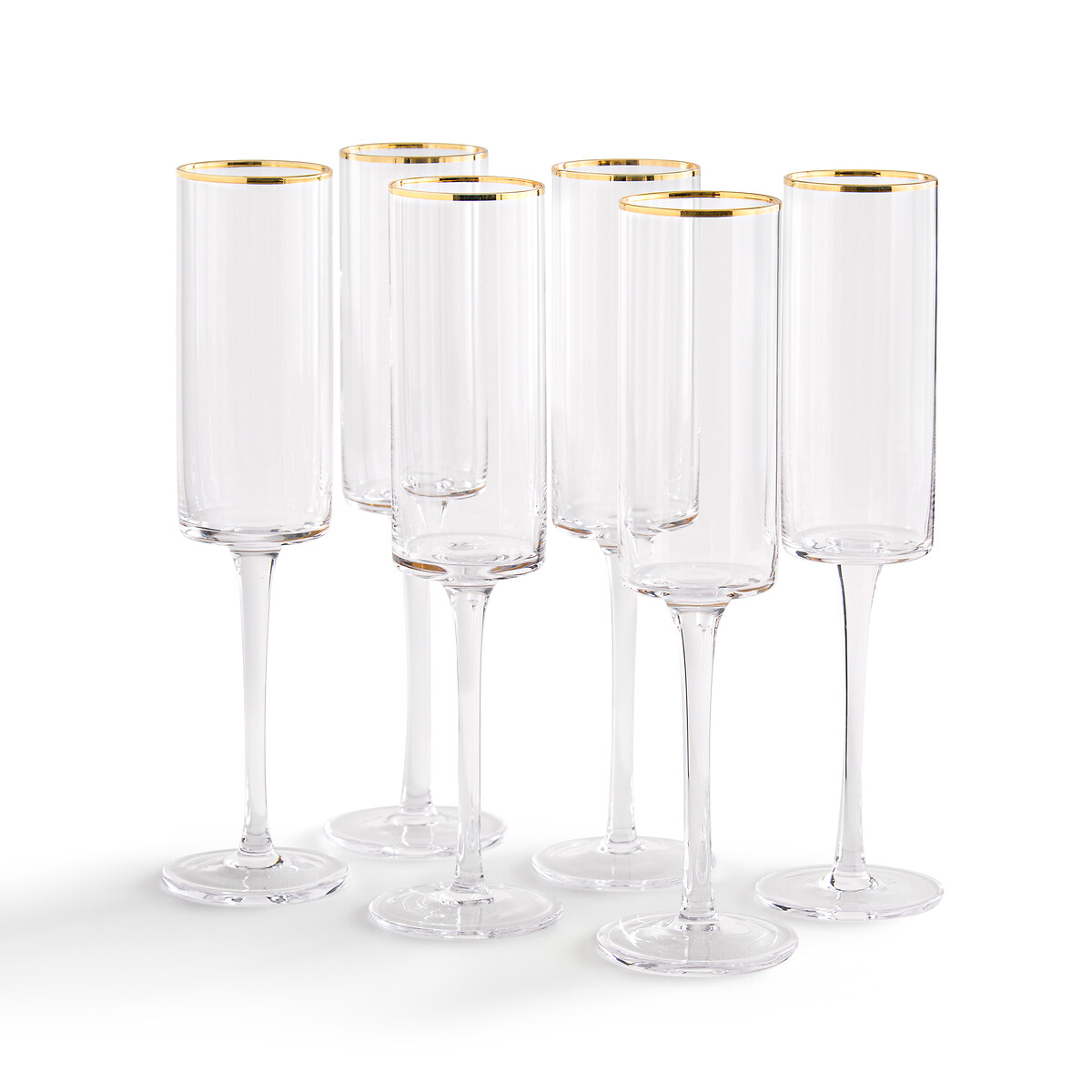 Комплект из 6 бокалов для Шампанского Coblice единый размер золотистый