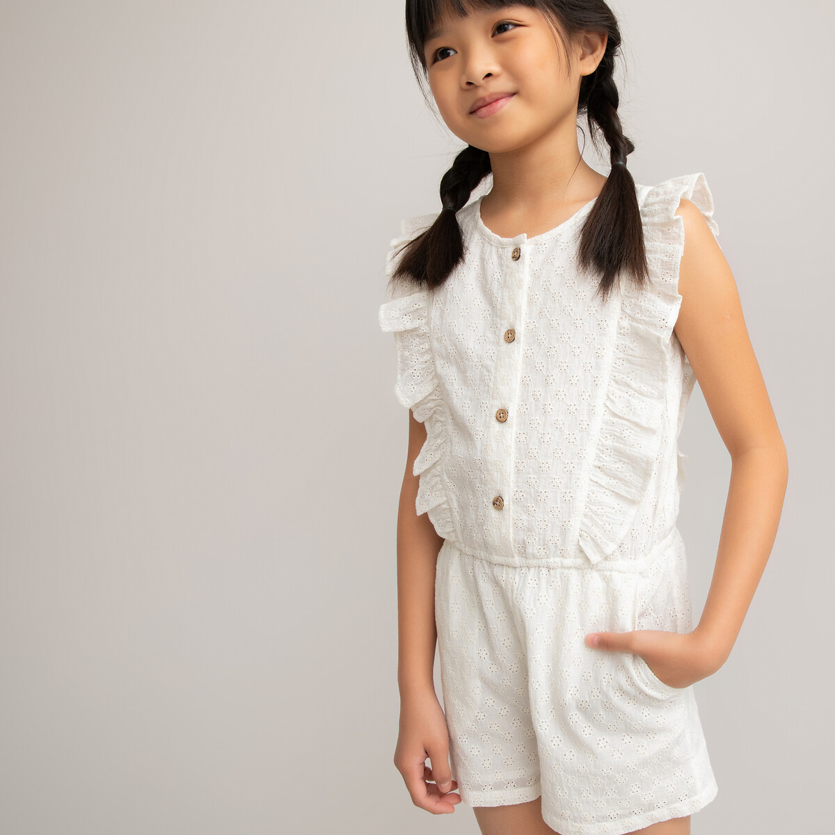 

Комбинезон LA REDOUTE COLLECTIONS, Бежевый, Из английской вышивки 3-12 лет 5 бежевый