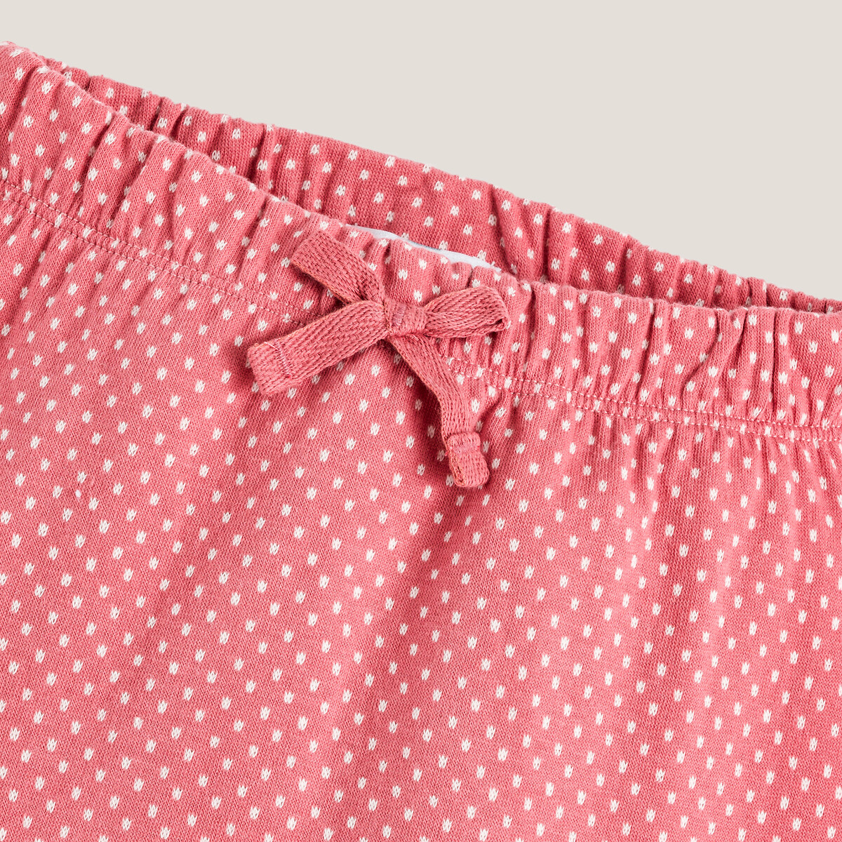 Комплект из 2 вещей футболка LA REDOUTE COLLECTIONS шаровары с принтом в горошек 3 мес. - 60 см розовый, размер 3 - фото 5