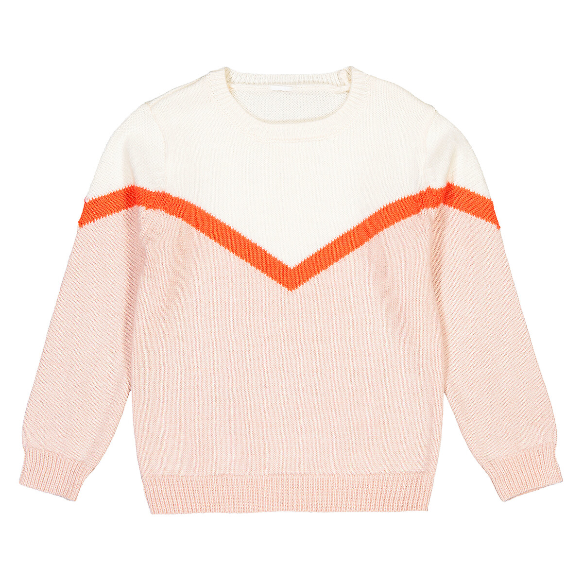 Camisola de gola redonda, em malha fina, 3-12 anos