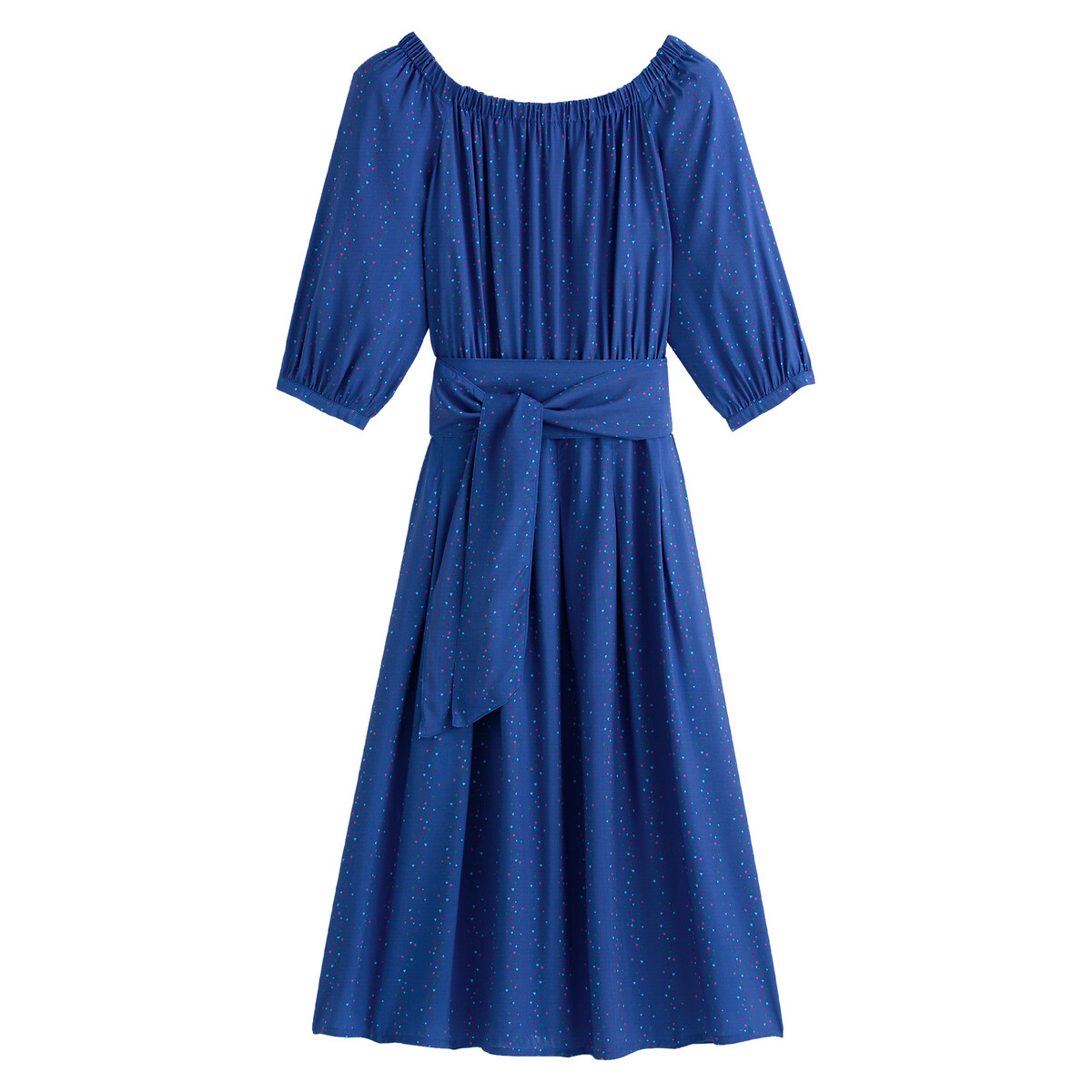 Платье LaRedoute Прямое с рукавами 34 длинное 34 (FR) - 40 (RUS) синий, размер 34 (FR) - 40 (RUS) Прямое с рукавами 34 длинное 34 (FR) - 40 (RUS) синий - фото 1