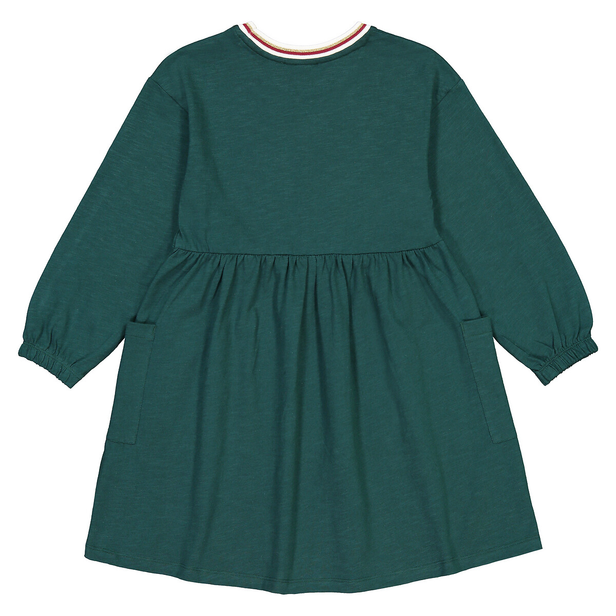 Платье LaRedoute С круглым воротником и длинными рукавами 3-12 лет 3 года - 94 см зеленый, размер 3 года - 94 см - фото 4