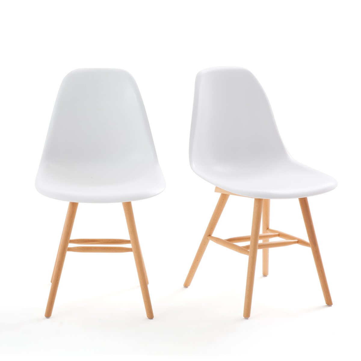Комплект из  пластиковых стульев La Redoute Jimi единый размер белый - фото 1