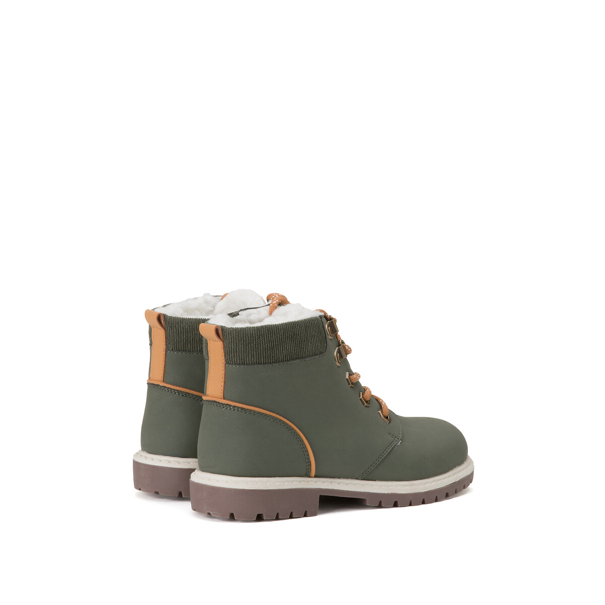 Ботинки На молнии и шнуровке 30 зеленый LaRedoute, размер 30 - фото 4