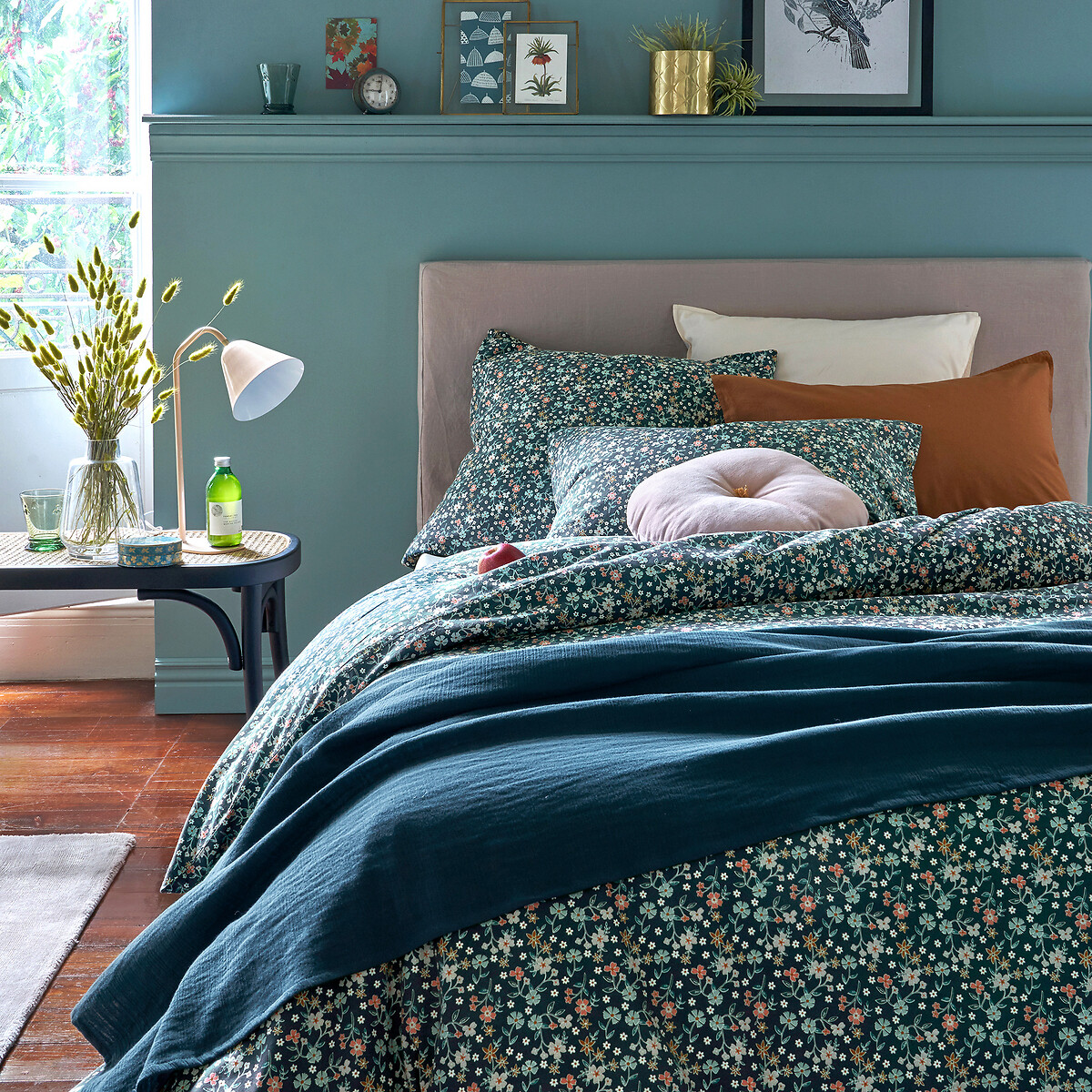 Чехол LaRedoute На изголовье кровати из стиранного льна Abella 160 x 85 см зеленый, размер 160 x 85 см - фото 2